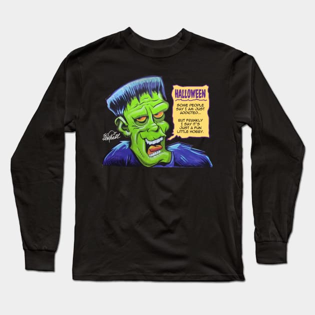 Frank loves Halloween Long Sleeve T-Shirt by SCOT CAMPBELL DESIGNS